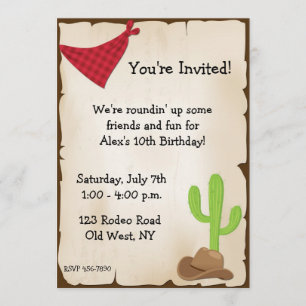 Wild West Invitation