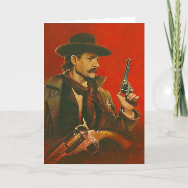 Wild West Lawman Greetings Card (Front)
