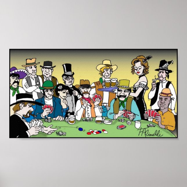 Wild West Poker Game Poster (Front)