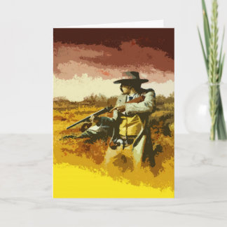 Wild West Pop Art Greetings Card