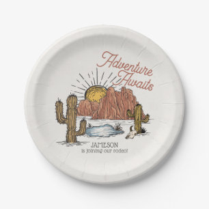 Wild West Rodeo Baby Shower Paper Plate