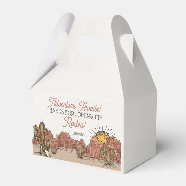 Wild West Rodeo Birthday Party Favour Box (Front Side)