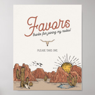 Wild West Rodeo favours party sign
