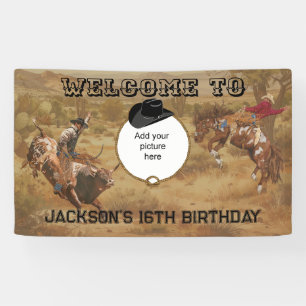 Wild West Rodeo Roundup Birthday  Banner