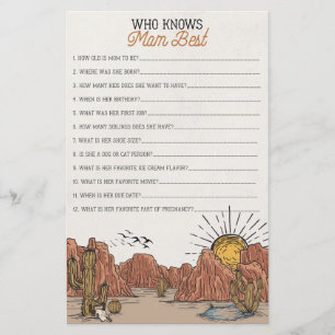 Wild West Rodeo who knows mum best baby shower