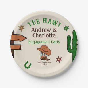 Wild West Rustic Cowboy Western Party Paper Plate