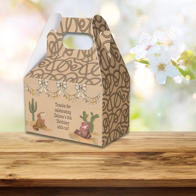 Wild West Rustic Cowgirl Vintage Fun Favour Box (Creator Uploaded)