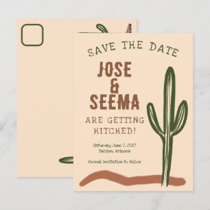 Wild West Saguaro Cactus Hand Drawn Custom STD Postcard