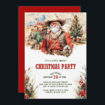Wild West Santa Cowboy Christmas Invite<br><div class="desc">Western-style Howdy Christmas invitation featuring cowboy and wild west landscape.</div>