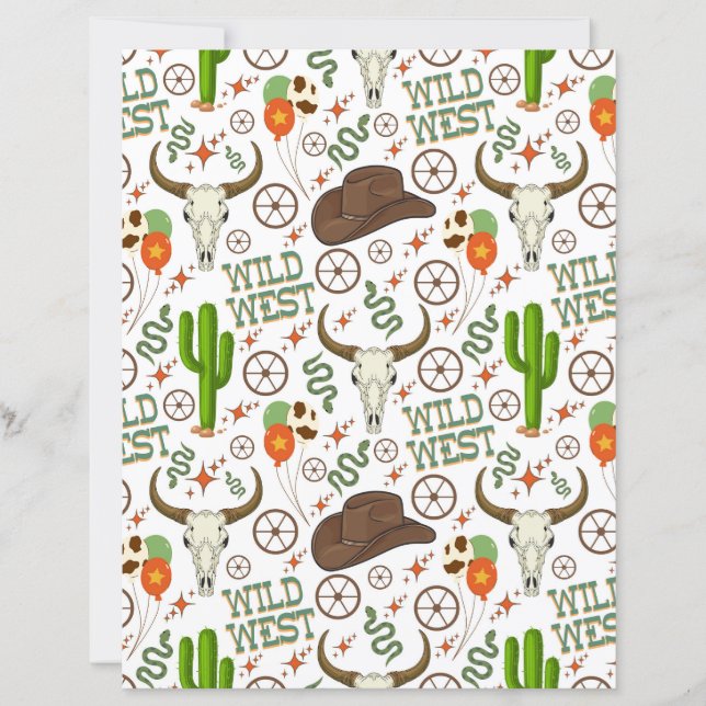 Wild West Scrapbook Paper (Front)