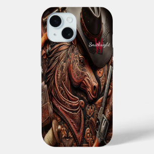 Wild West Still Life: Cowboy Hat, Gun, and More iPhone 15 Case