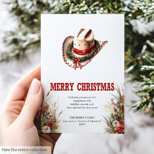 Wild West typography Christmas greeting card