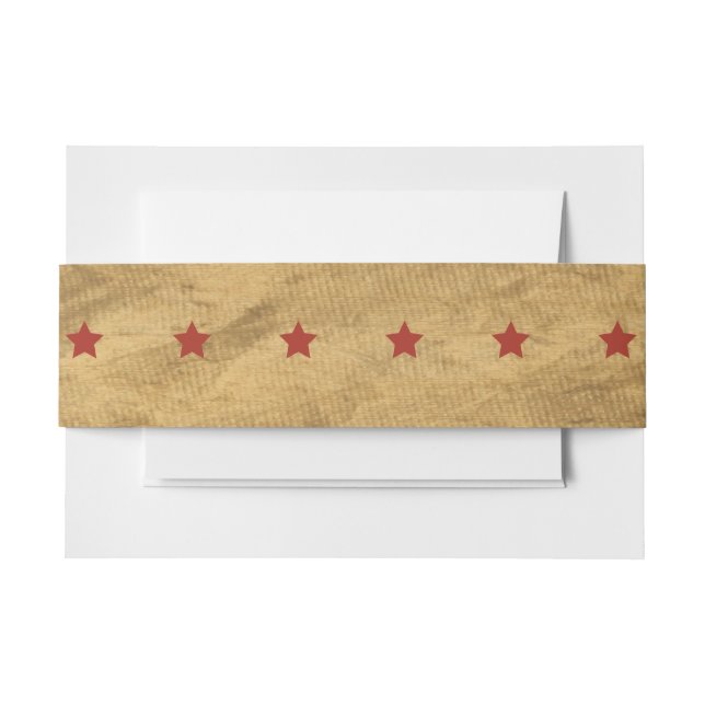 WILD WEST WANTED Envelope Wrap Band Invitation Belly Band (Front Example)