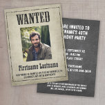 Wild West Wanted Poster Birthday Party Invitation<br><div class="desc">Customise with picture and text. Go into the CUSTOMIZE THIS area to adjust the photo or make additional changes to the text.</div>