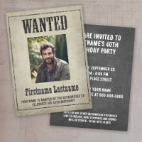 Wild West Wanted Poster Birthday Party