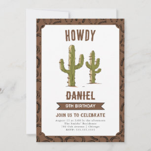 Wild West Western Birthday Party Invitation