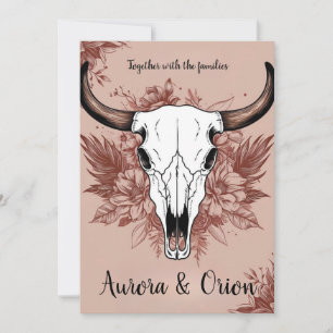 wild west western boho wedding invitations