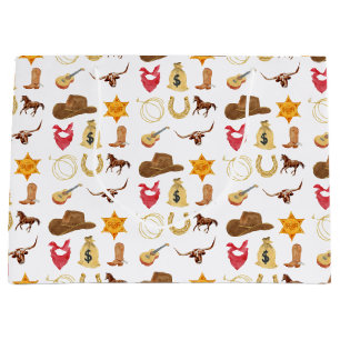 Wild West Western Country Rodeo Any Age Birthday Large Gift Bag