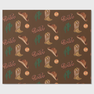Wild west western cowboy brown Wrapping Paper