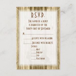 Wild west western cowboy wedding R.S.V.P RSVP Card