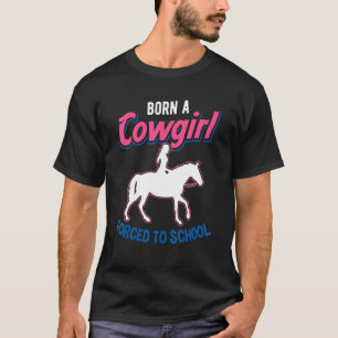 Wild West Western Rodeo Bull Riding Cowgirl T-Shirt