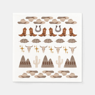 Wild West Western Rodeo Cowboy Birthday Party Napkin