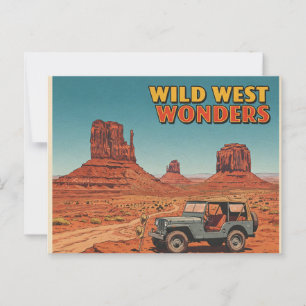 wild west wonders postcard