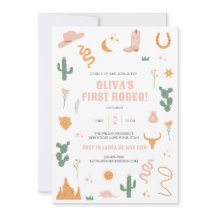 Wild Western First Birthday Invitation