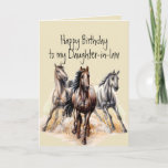 Wild Western Horses Birthday Daughter-in-law Card<br><div class="desc">Wild Western Horses Birthday Daughter-in-law Farm Animal  Things you enjoy for the one who loves Horses</div>