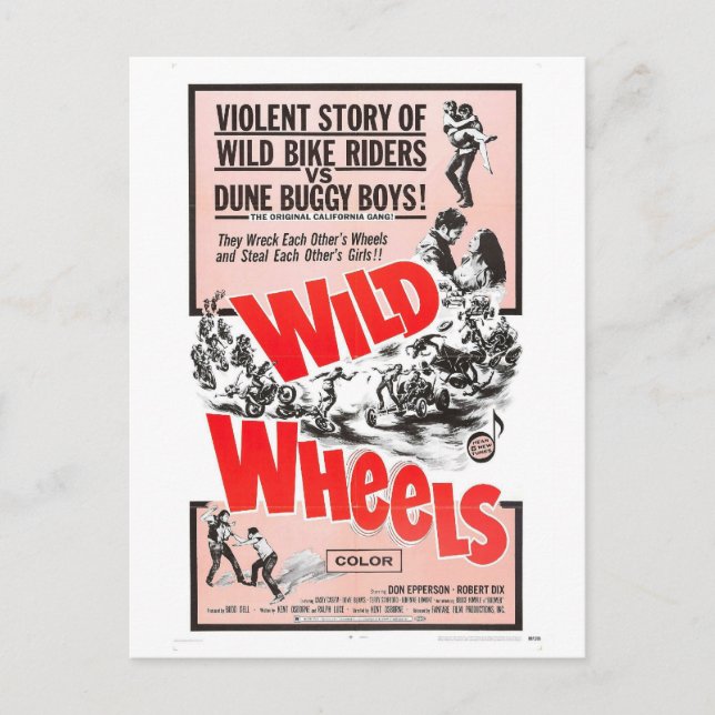 WILD WHEELS POSTCARD (Front)