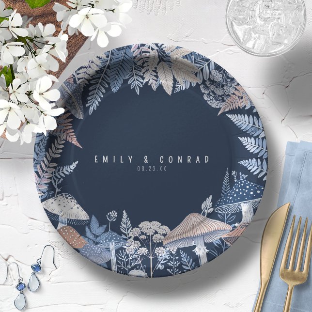 Wild & Whimsical Border Wedding ID1110 Paper Plate (Creator Uploaded)