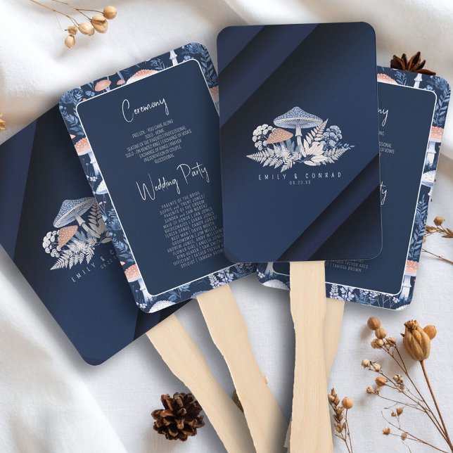 Wild & Whimsical Wedding Program ID1110 Hand Fan (Creator Uploaded)