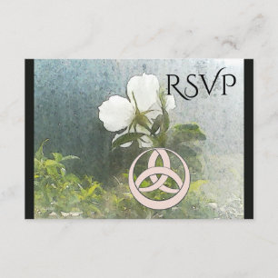 Wild White Rose Triquetra Handfasting  Ste RSVP Card