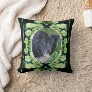Wild White Roses Create Your Own Pet Photo Cushion