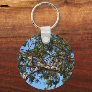 Wild White Tree Cockatoos, Keyring
