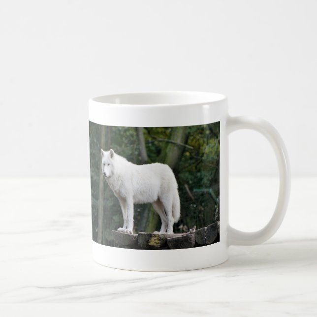 Wild White Wolf Coffee Mug (Right)