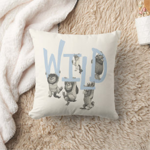 WILD Wild Things and Max - Blue Cushion