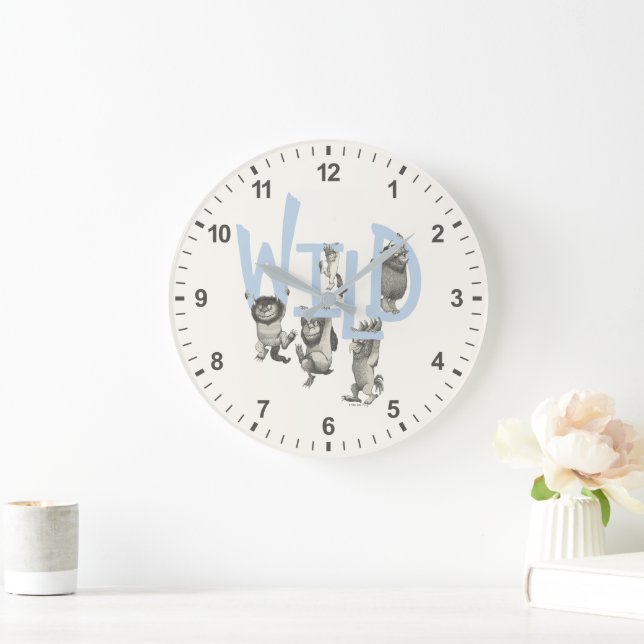 WILD | Wild Things and Max - Blue Large Clock (Home)