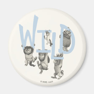 WILD   Wild Things and Max - Blue Magnet