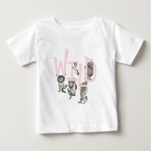 WILD   Wild Things and Max - Pink Baby T-Shirt