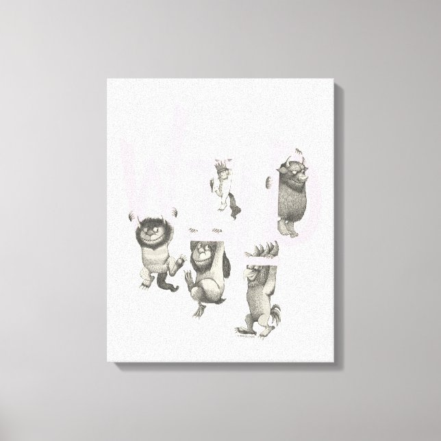 WILD | Wild Things and Max - Pink Canvas Print (Front)