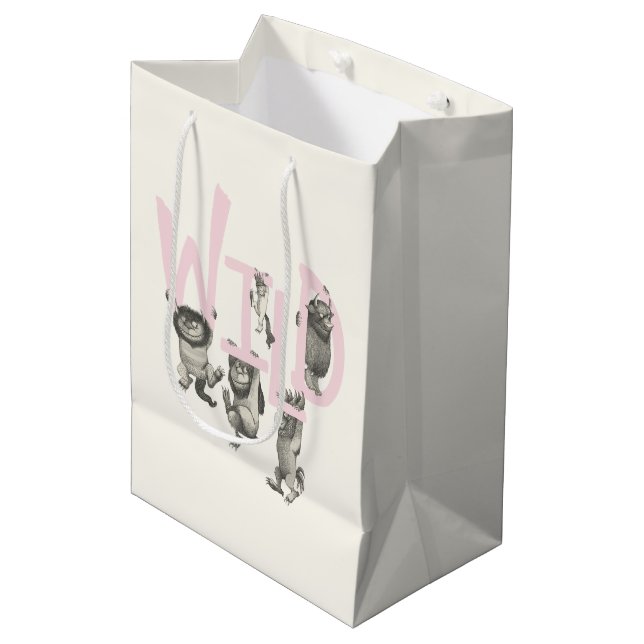 WILD | Wild Things and Max - Pink Medium Gift Bag (Front Angled)
