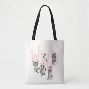 WILD   Wild Things and Max - Pink Tote Bag