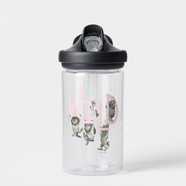 WILD | Wild Things and Max - Pink Water Bottle (Front)