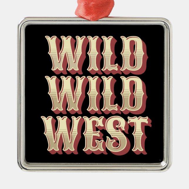Wild Wild West Metal Tree Decoration (Front)