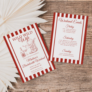 Wild Wild Wife Bachelorette Invitation