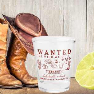 Wild Wild Wife Red Bachelorette Party Favour Gift Shot Glass