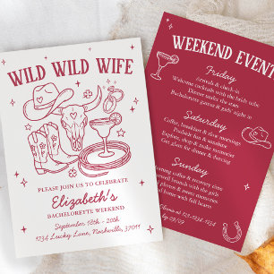 Wild Wild Wife Western Bachelorette Party Invitation