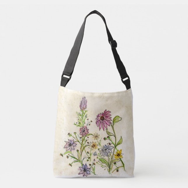 Wild Wildflowers Crossbody Bag (Front)