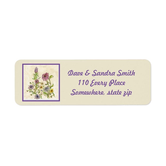 Wild Wildflowers return address labels (Front)
